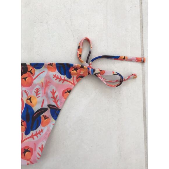 Solid & Striped String Bikini Bottom Parker Retro Floral Swimwear - Picture 6 of 7